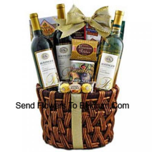 Basket Containing Imported Wine